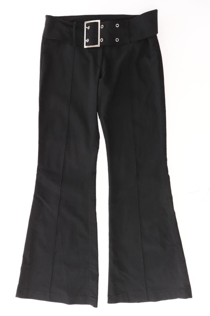 Hose Gr. 38 mit Gürtel Vintage schwarz aus Polyester