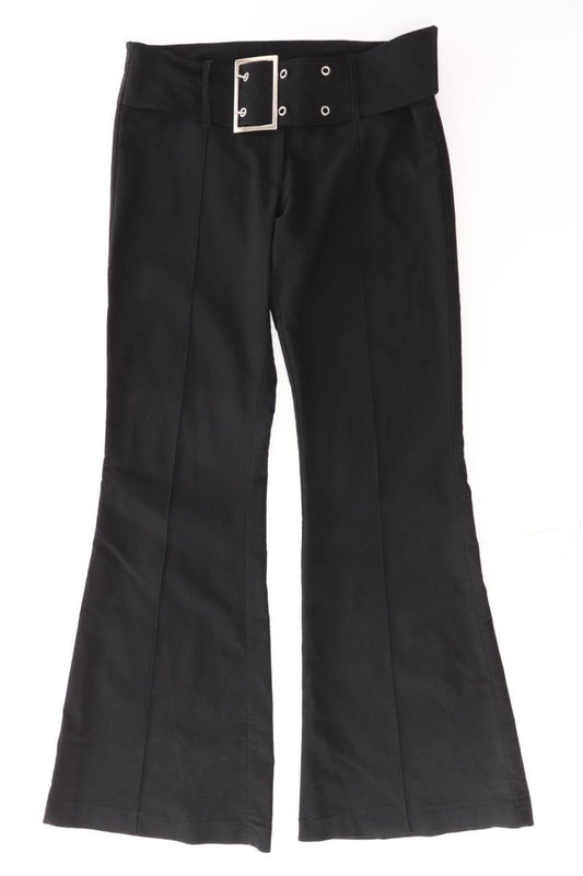 Hose Gr. 38 mit Gürtel Vintage schwarz aus Polyester