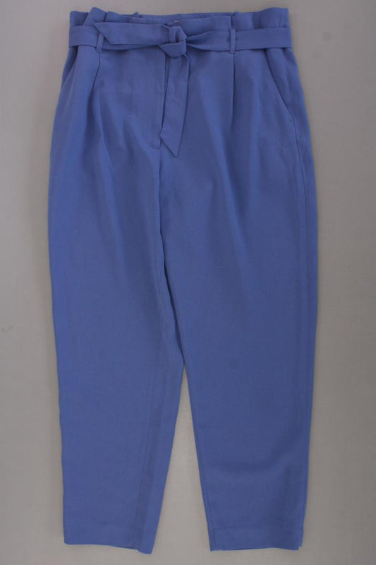 H&M Paperbag Hose Gr. 42 neuwertig mit Gürtel blau aus Polyester
