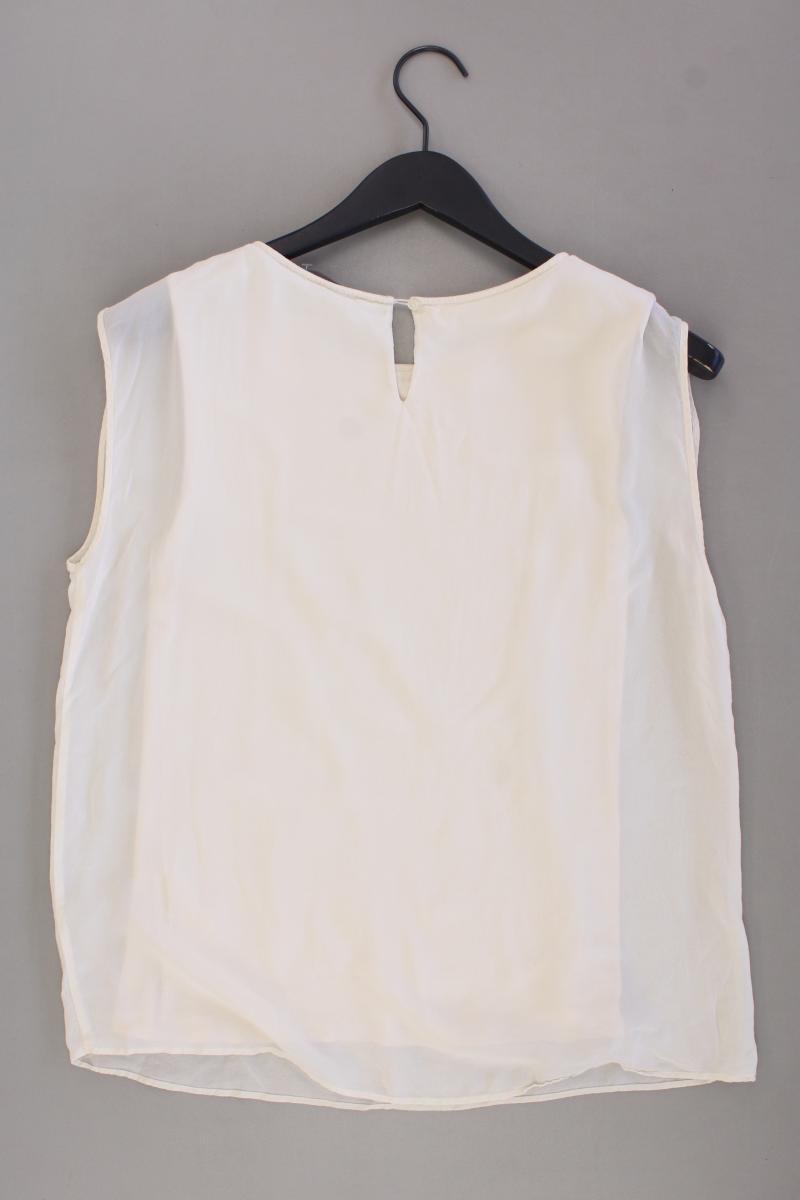 Hallhuber Donna Seidenbluse Gr. 36 Kurzarm creme