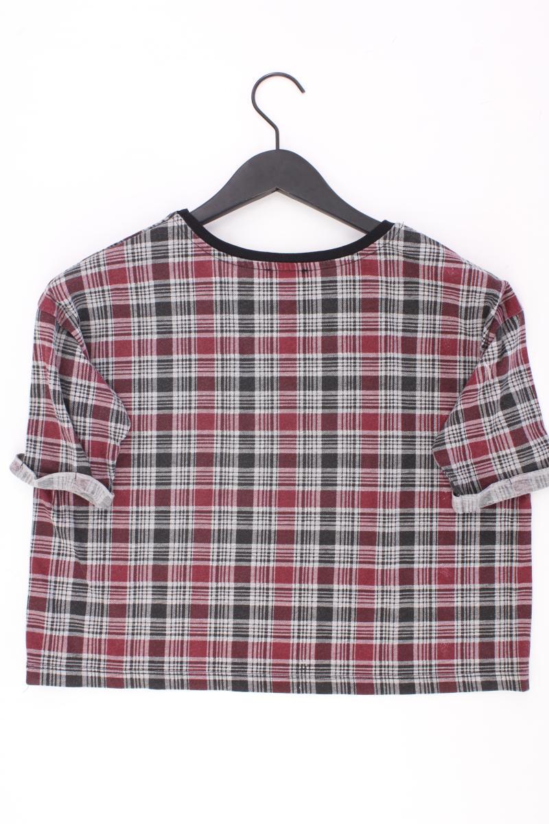 River Island Cropped Shirt Gr. 34 kariert Kurzarm grau aus Baumwolle