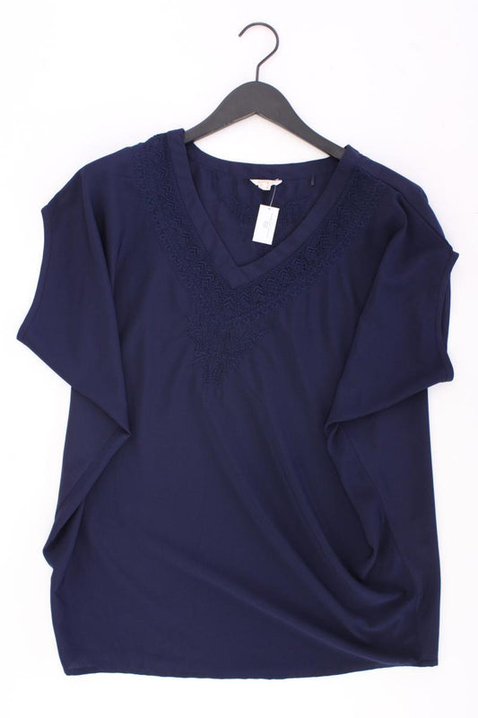 Esprit Kurzarmbluse Gr. S neuwertig blau aus Polyester