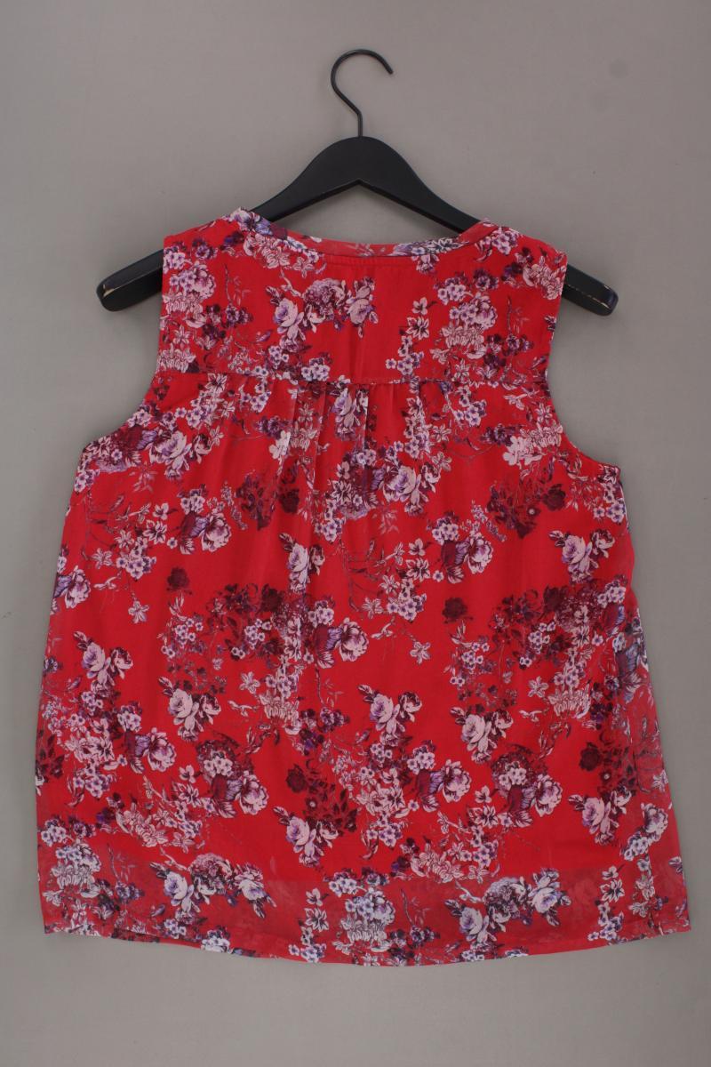Street One Ärmellose Bluse Gr. 40 mit Blumenmuster neuwertig rot aus Polyester