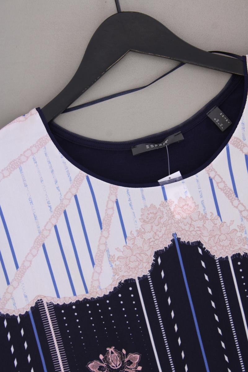 Esprit Kurzarmbluse Gr. M neuwertig blau aus Polyester
