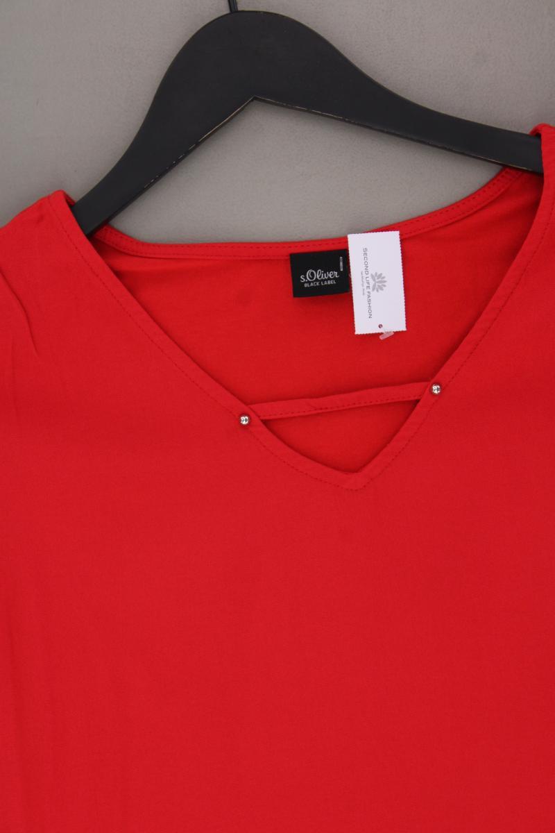 s.Oliver Black Label Kurzarmbluse Gr. 38 neuwertig rot aus Viskose
