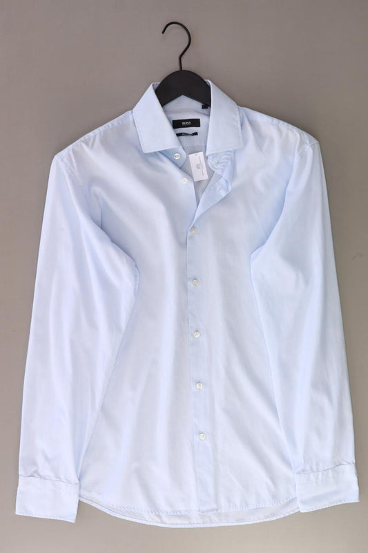BOSS by Hugo Boss Langarmhemd für Herren Gr. Hemdgröße 41 blau aus Baumwolle
