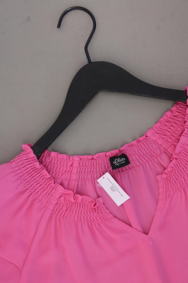 s.Oliver Black Label Kurzarmbluse Gr. 38 neuwertig pink aus Polyester