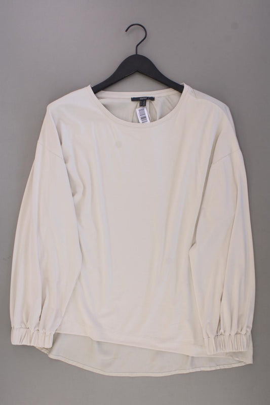 Esprit Langarmbluse Gr. XL neuwertig creme aus TENCEL