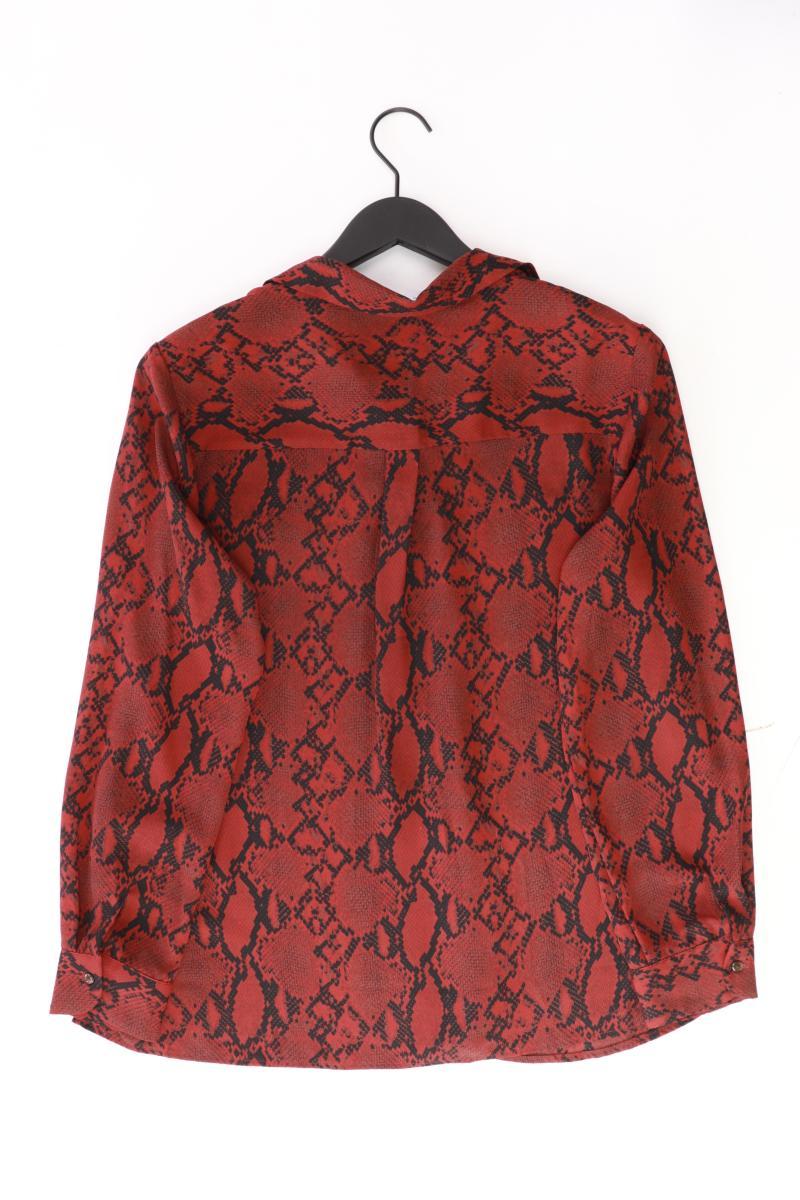 New Look Langarmbluse Gr. 44 mit Tierdruck rot aus Polyester