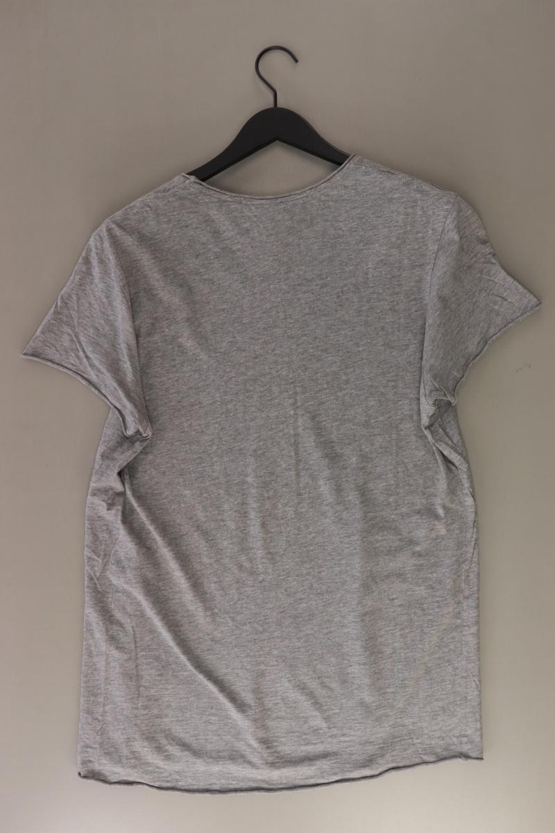 Jack & Jones T-Shirt für Herren Gr. XL Kurzarm grau aus Baumwolle