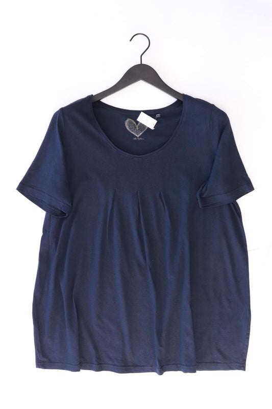 Ulla Popken T-Shirt Gr. 42/44 Kurzarm blau aus Baumwolle