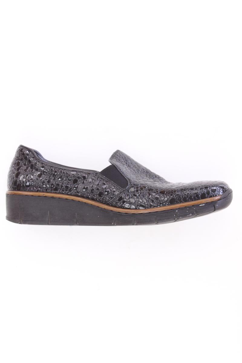 Rieker Loafers Gr. 41 schwarz aus Kunstleder