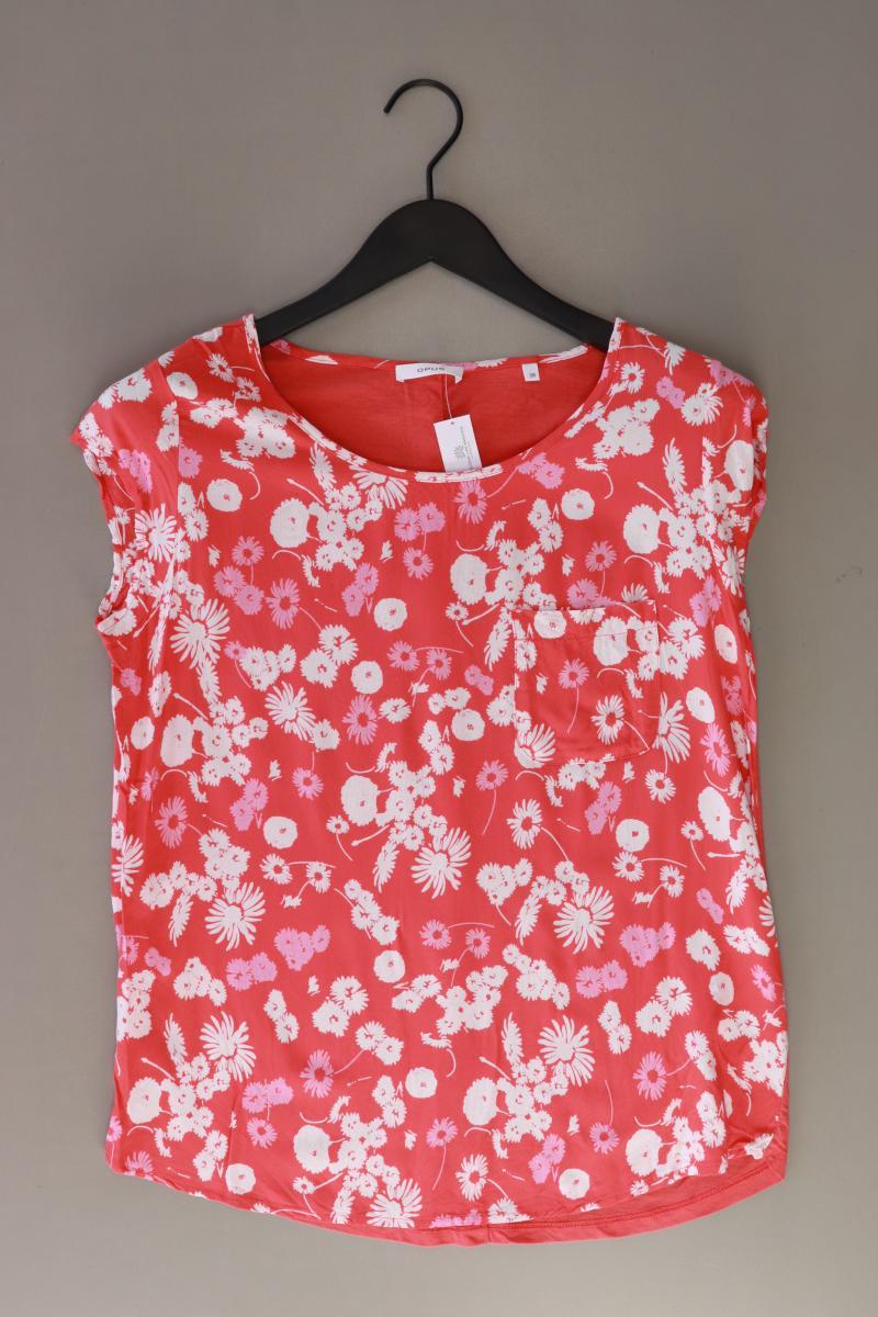 Opus Kurzarmbluse Gr. 38 mit Blumenmuster rot aus Viskose