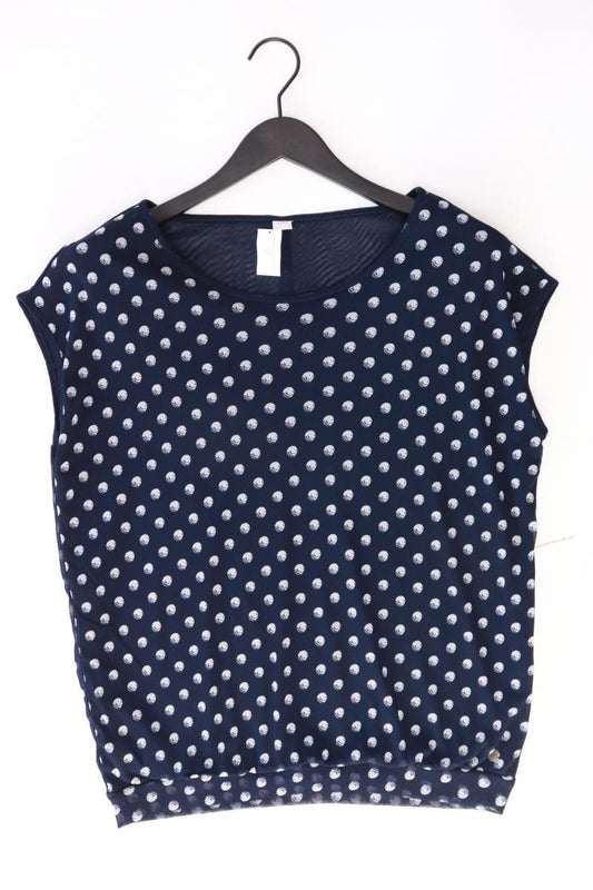 s.Oliver Printshirt Gr. 40 gepunktet Kurzarm blau aus Polyester