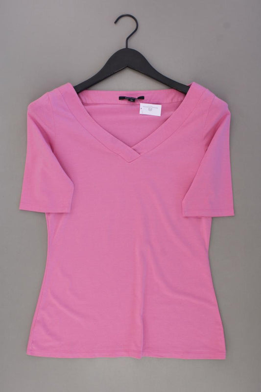 comma, Shirt mit V-Ausschnitt Gr. 38 neuwertig Kurzarm pink aus Baumwolle