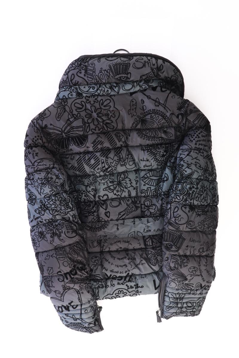 Desigual Winterjacke Gr. 40 mit Gürtel schwarz aus Polyester