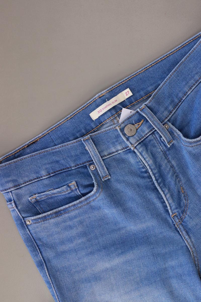 Levi's Straight Jeans Gr. W27 Modell 312 Shaping Slim blau aus Baumwolle