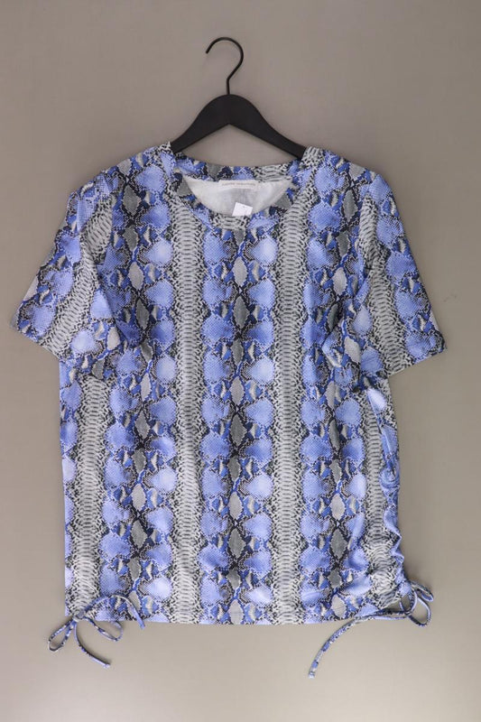 Judith Williams Printshirt Gr. 46 mit Tierdruck Kurzarm blau aus Polyester