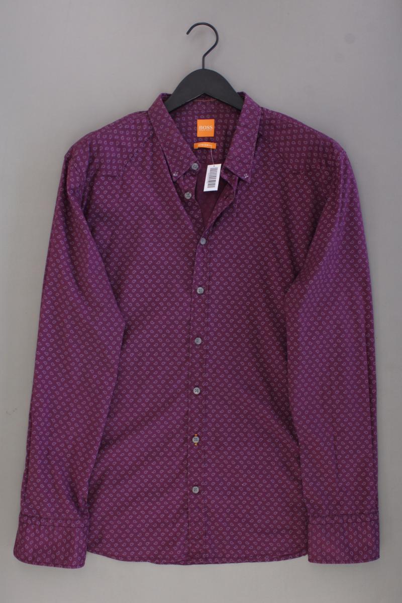BOSS Orange Langarmhemd für Herren Gr. XL lila
