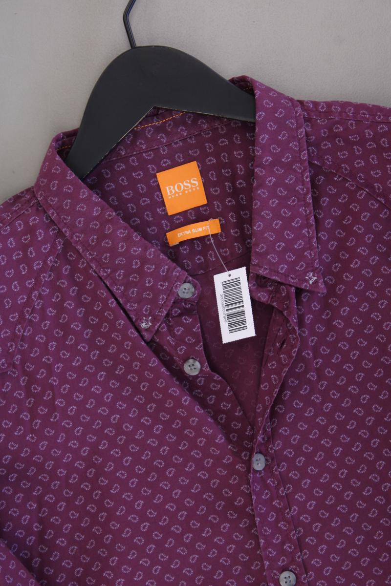 BOSS Orange Langarmhemd für Herren Gr. XL lila