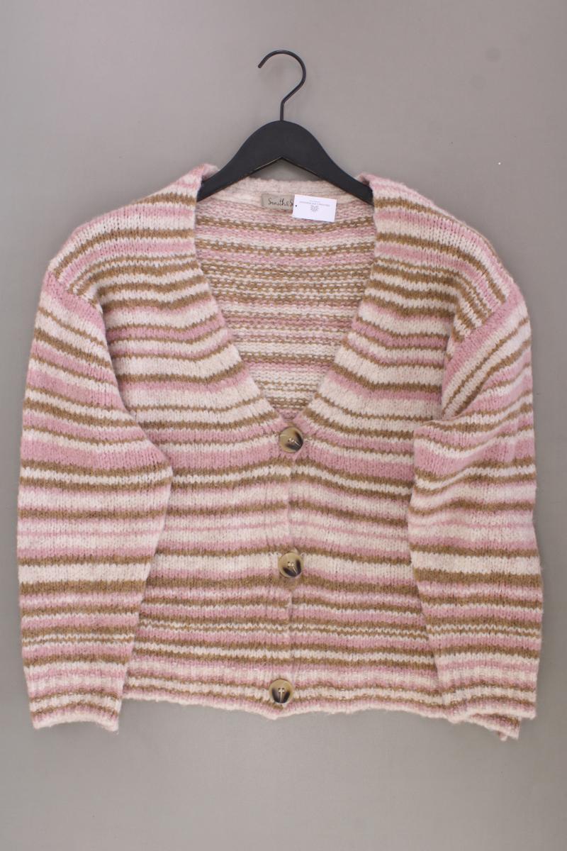 Smith & Soul Strickjacke Gr. M gestreift Langarm rosa aus Polyacryl