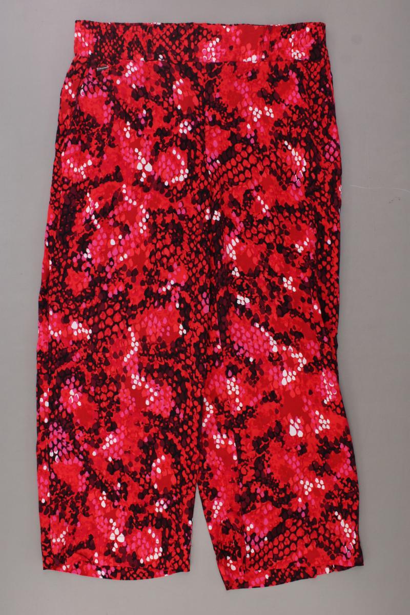 Street One Stoffhose Gr. 40/L26 mit Tierdruck neuwertig rot aus Viskose
