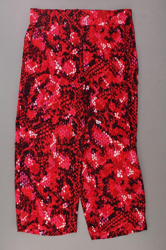 Street One Stoffhose Gr. 40/L26 mit Tierdruck neuwertig rot aus Viskose