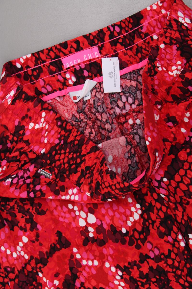 Street One Stoffhose Gr. 40/L26 mit Tierdruck neuwertig rot aus Viskose