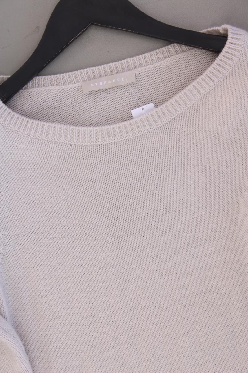 Stefanel Strickkleid Gr. M 3/4 Ärmel creme aus Polyacryl