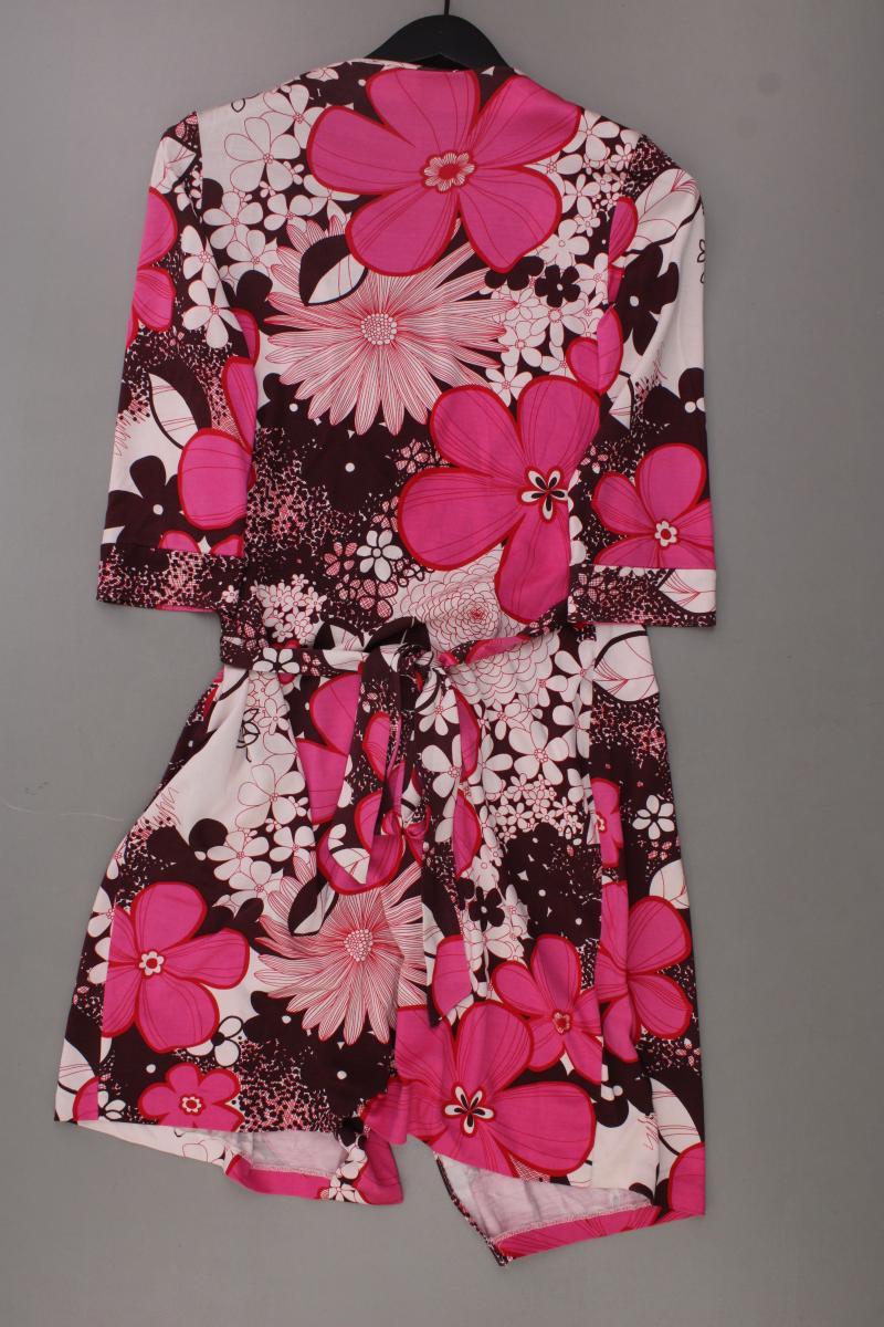 Diane von Furstenberg Wickelkleid Gr. US 8 mit Blumenmuster 3/4 Ärmel pink