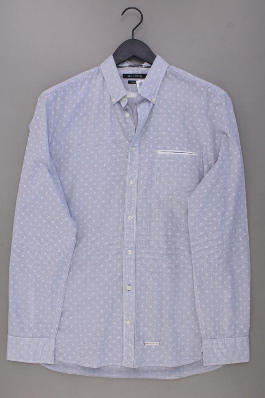 Marc O'Polo Langarmhemd für Herren Gr. Hemdgröße 43/44 gepunktet grau