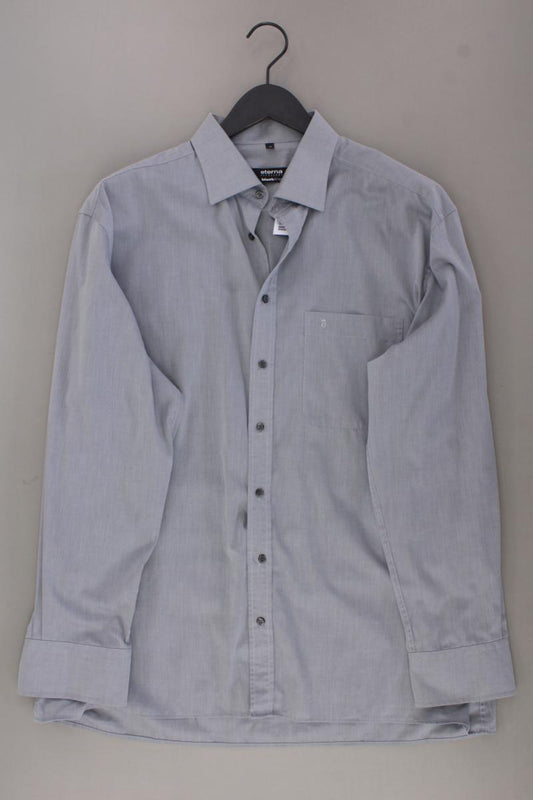 Eterna Langarmhemd für Herren Gr. Hemdgröße 43 grau aus Baumwolle