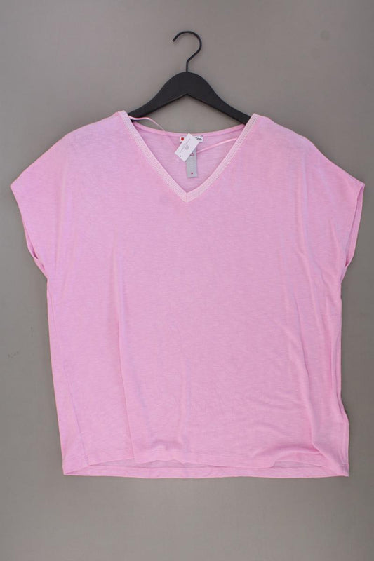 Street One Shirt mit V-Ausschnitt Gr. 46 Kurzarm rosa aus Viskose