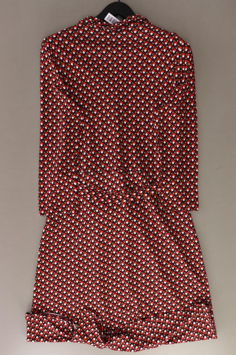 Esprit Langarmkleid Gr. XL geometrisches Muster neuwertig mit Gürtel rot