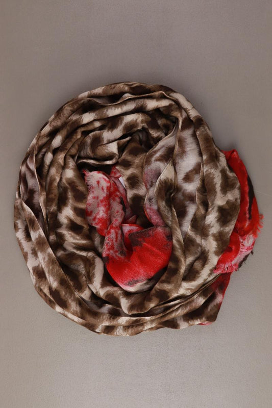 Fraas Tuch mit Tierdruck rot