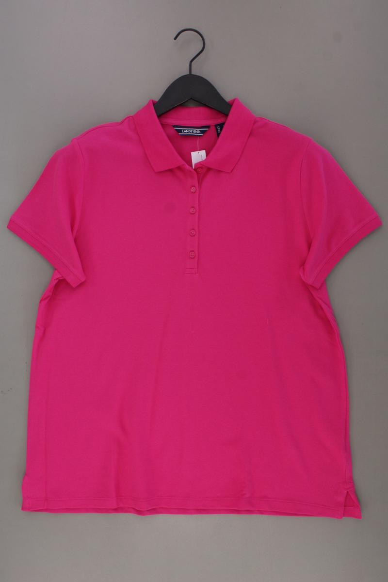 Lands' End Poloshirt Gr. L Kurzarm pink aus Baumwolle