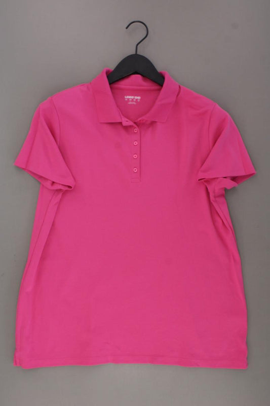 Lands' End Poloshirt Gr. L neuwertig Kurzarm pink aus Baumwolle