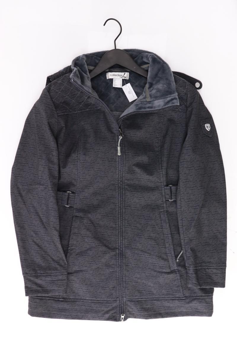 création L Kapuzenjacke Gr. 38 grau aus Polyester