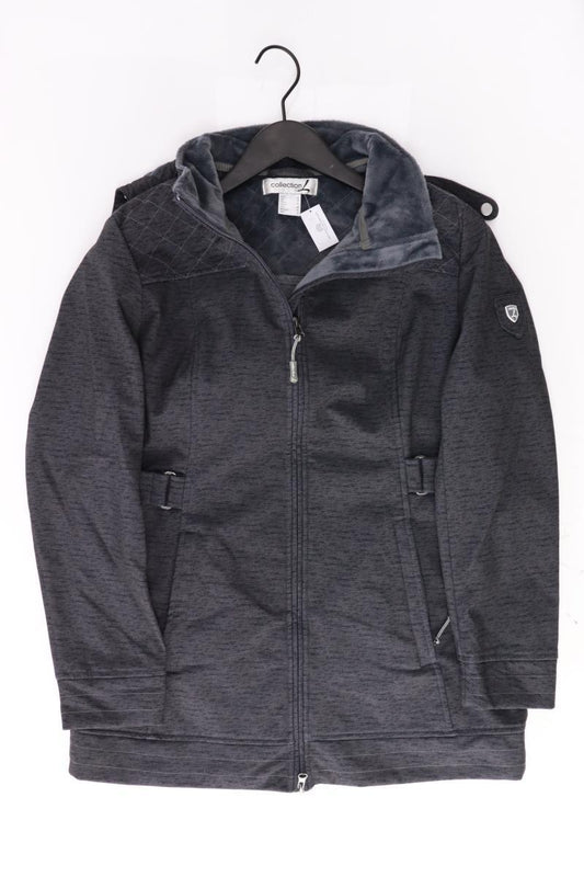 création L Kapuzenjacke Gr. 38 grau aus Polyester