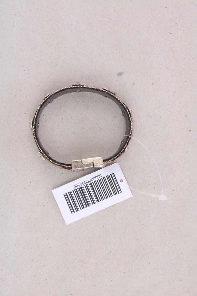Bibi Armband mit Tierdruck braun
