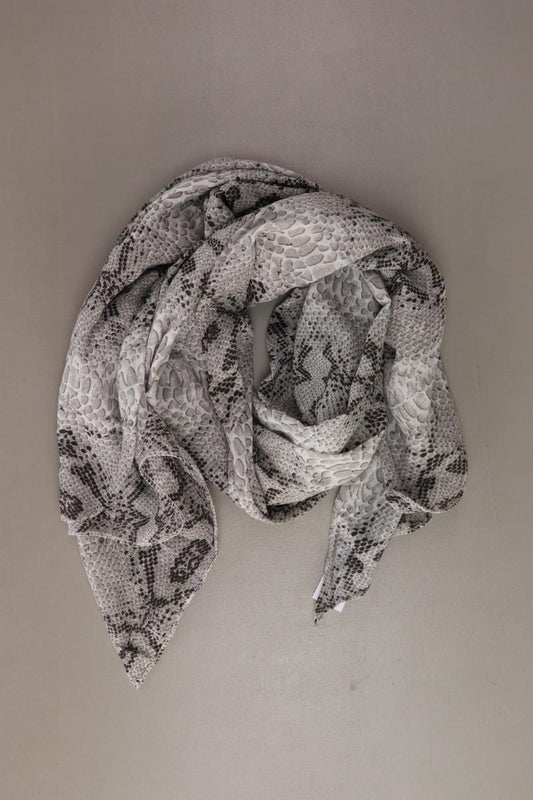 Tuch mit Tierdruck grau