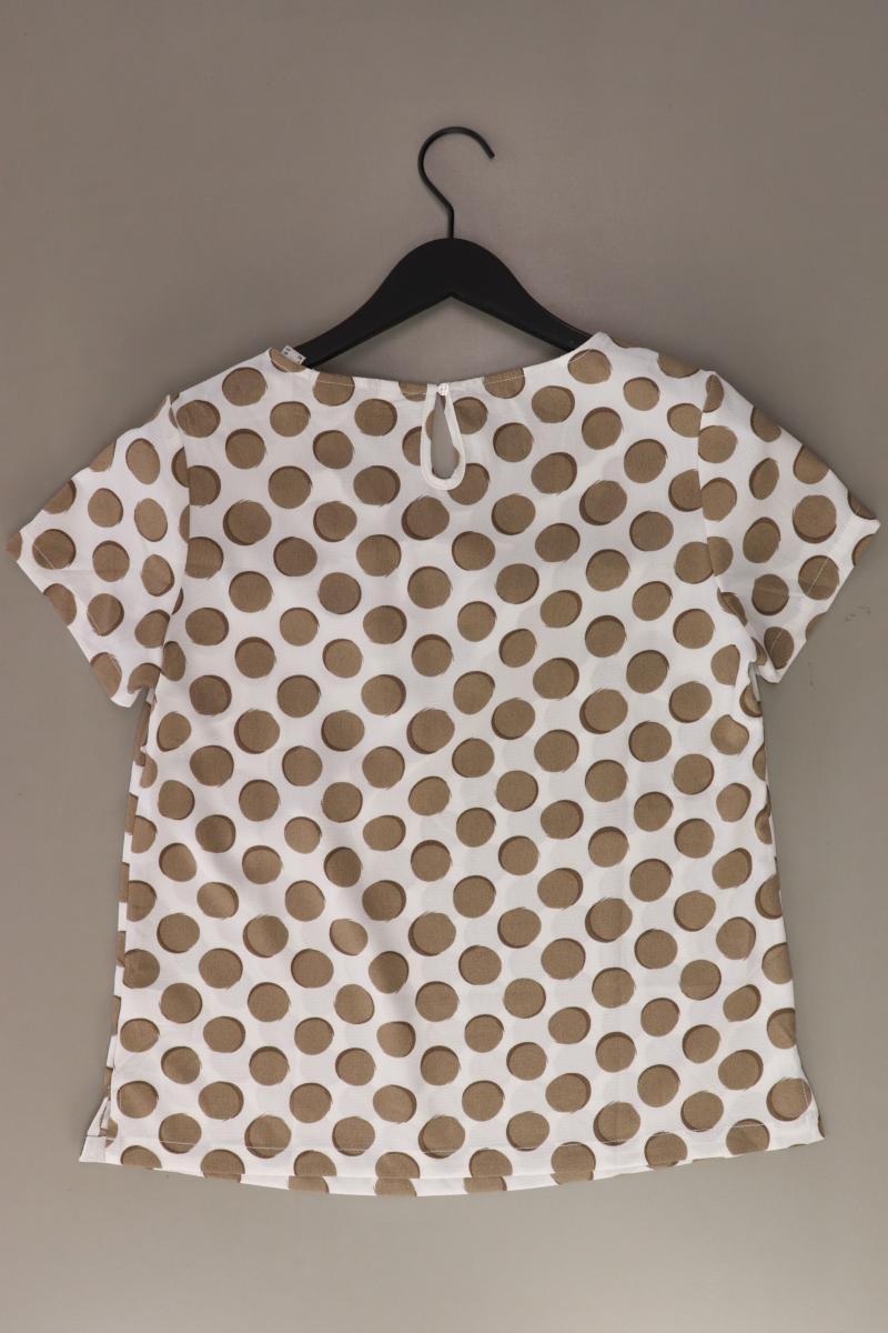 Tchibo Bluse Gr. 38 gepunktet Kurzarm creme aus Polyester