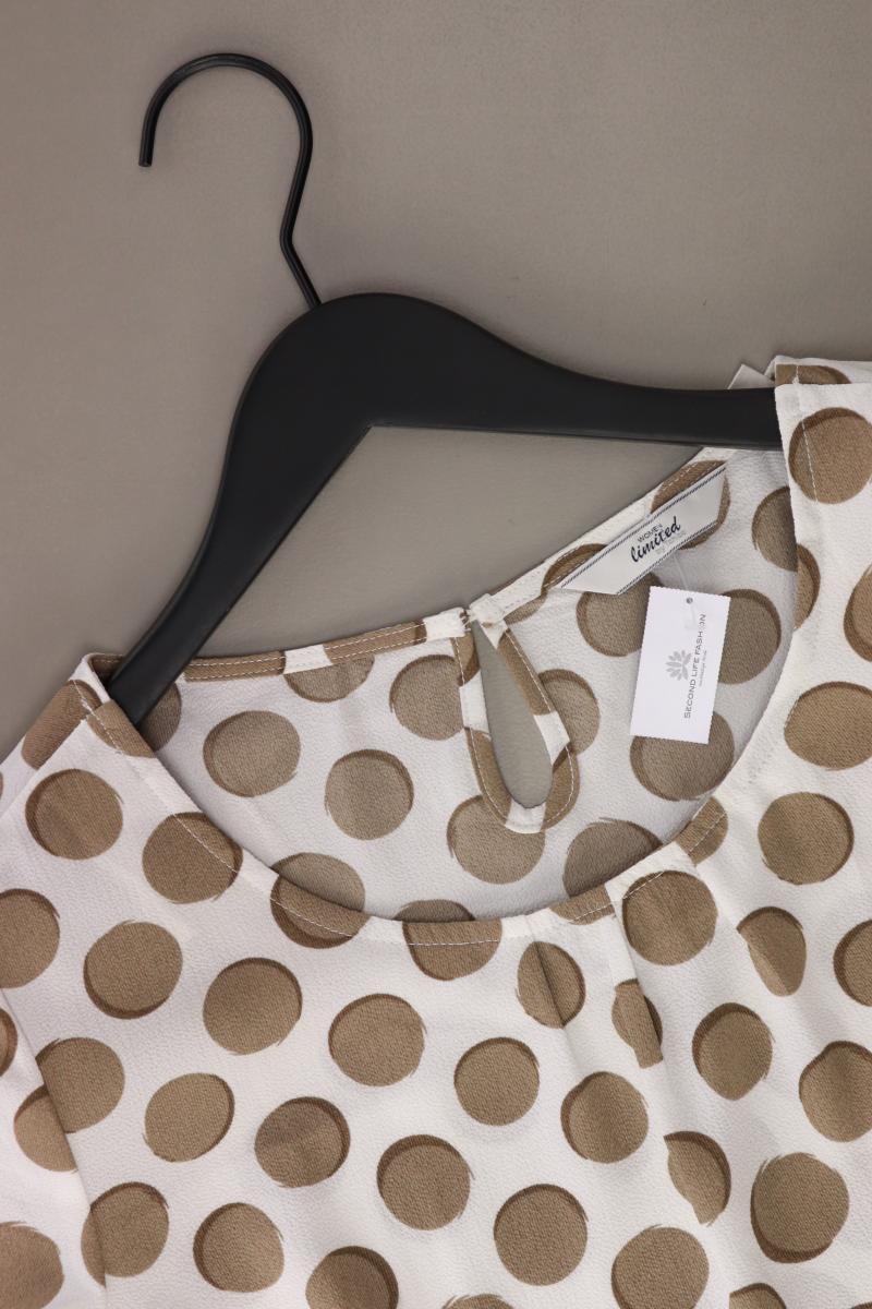 Tchibo Bluse Gr. 38 gepunktet Kurzarm creme aus Polyester