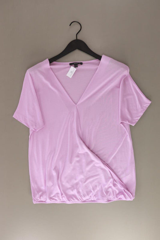 Esprit Shirt mit V-Ausschnitt Gr. XL Kurzarm lila aus Lyocell