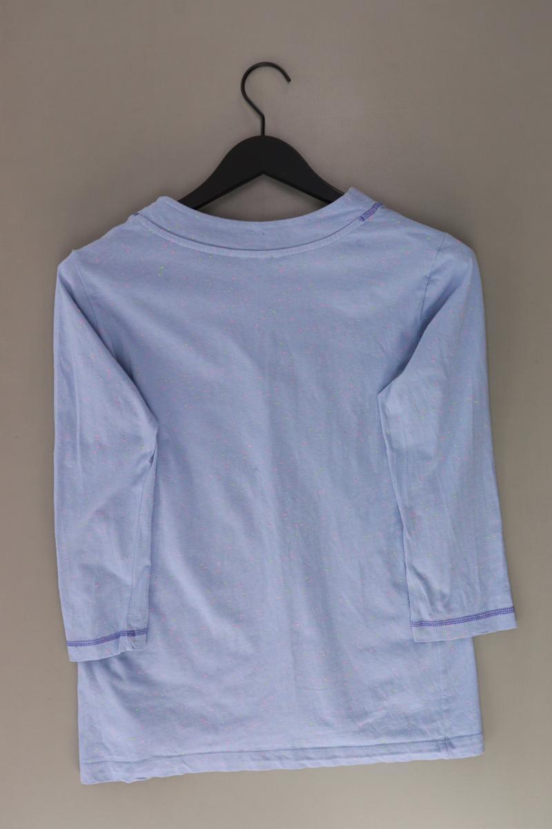 edc by Esprit Shirt mit V-Ausschnitt Gr. M 3/4 Ärmel blau aus Baumwolle