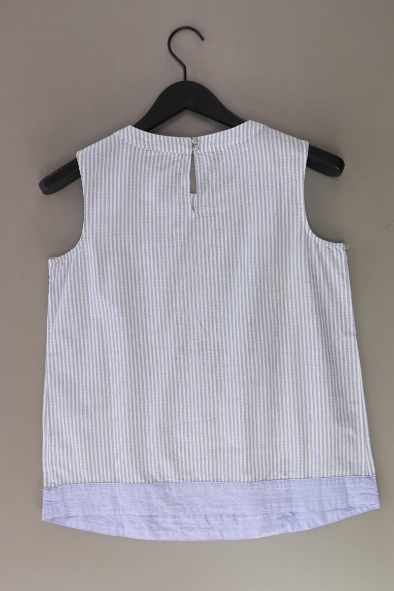 Esprit Ärmellose Bluse Gr. 36 gestreift blau aus Baumwolle