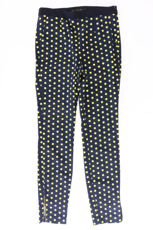 Zara Stoffhose Gr. XS gepunktet blau aus Baumwolle