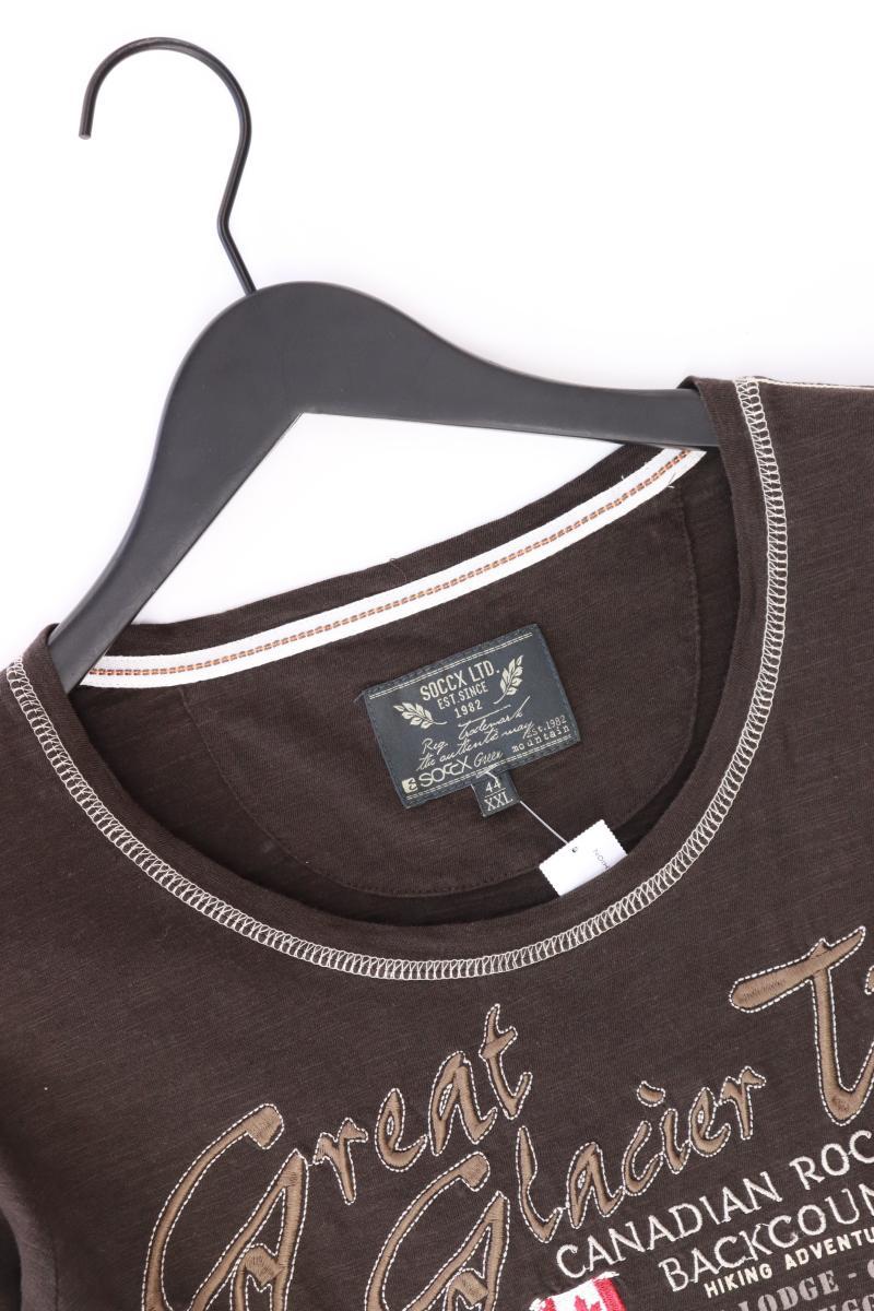 Soccx Longsleeve-Shirt Gr. 44 Langarm braun aus Baumwolle