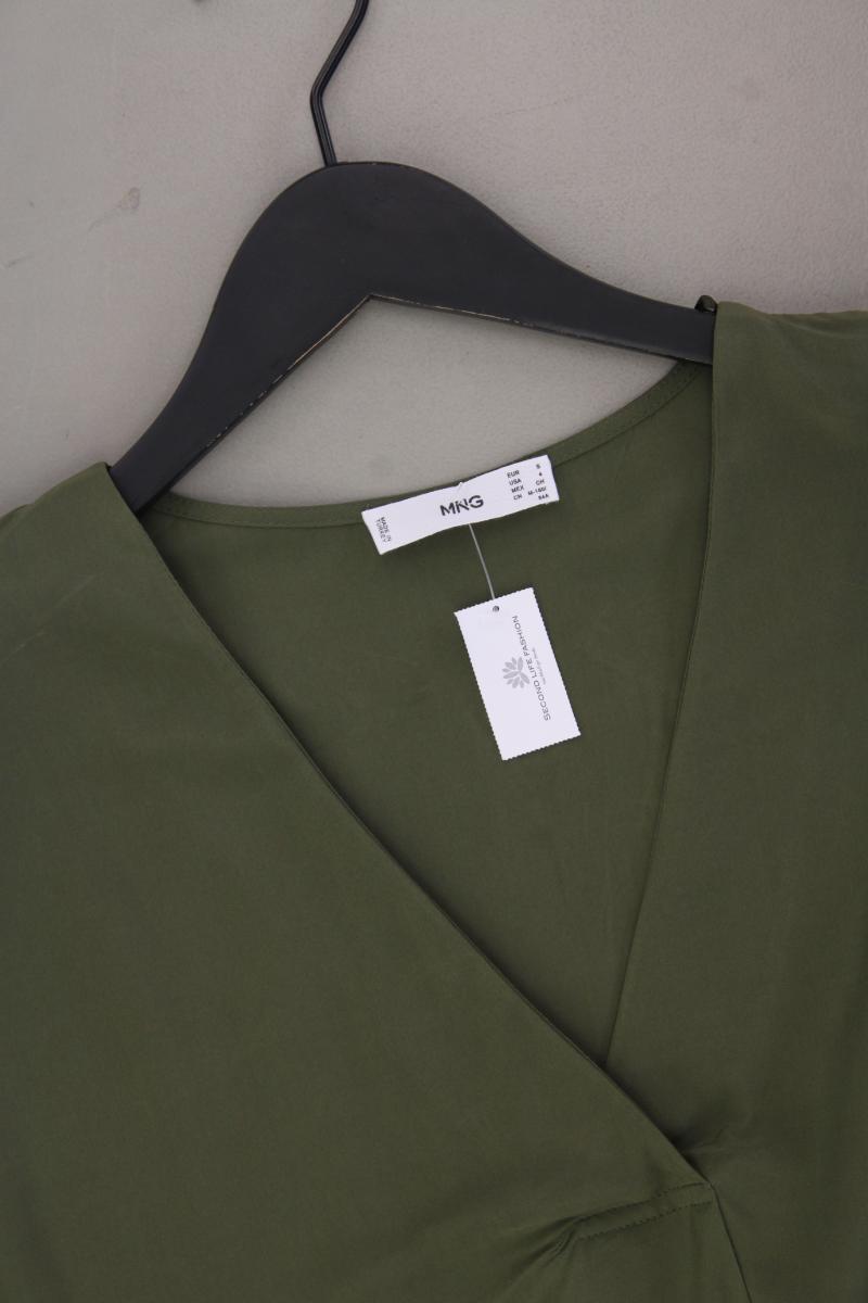 Mango Oversize-Bluse Gr. S neuwertig 3/4 Ärmel olivgrün aus Viskose