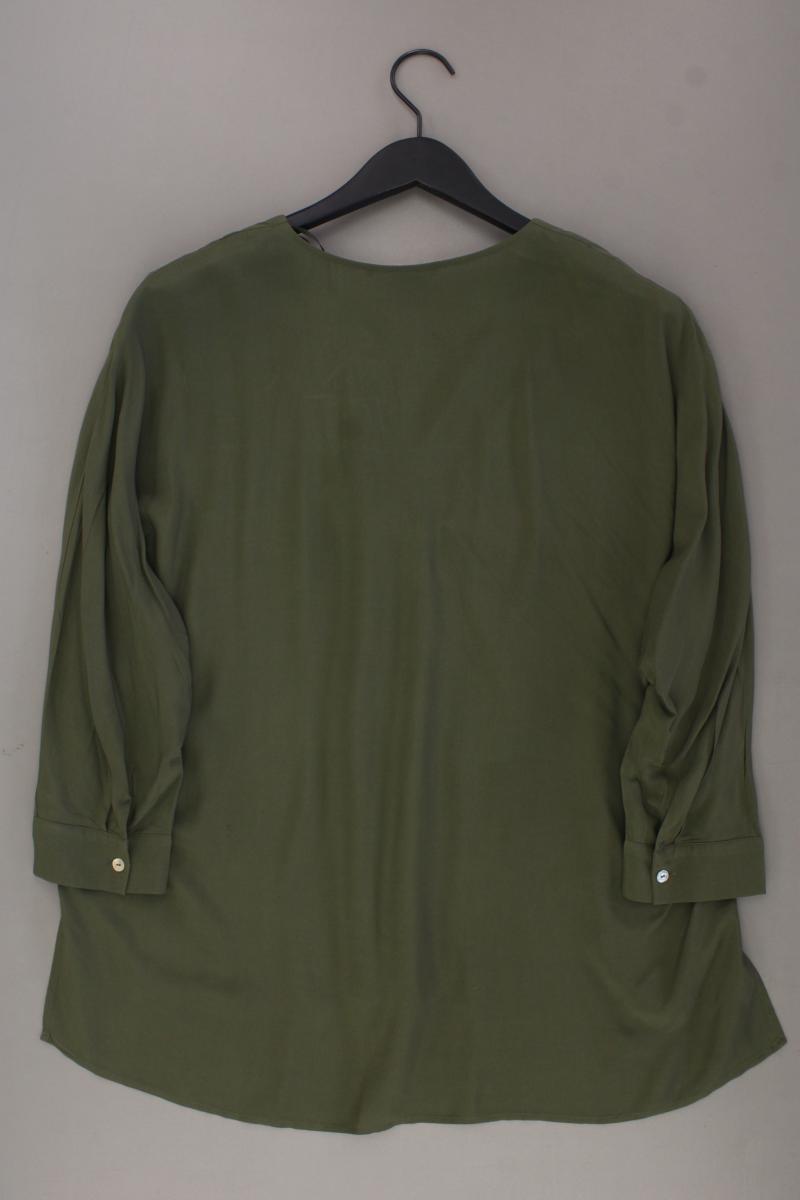 Mango Oversize-Bluse Gr. S neuwertig 3/4 Ärmel olivgrün aus Viskose